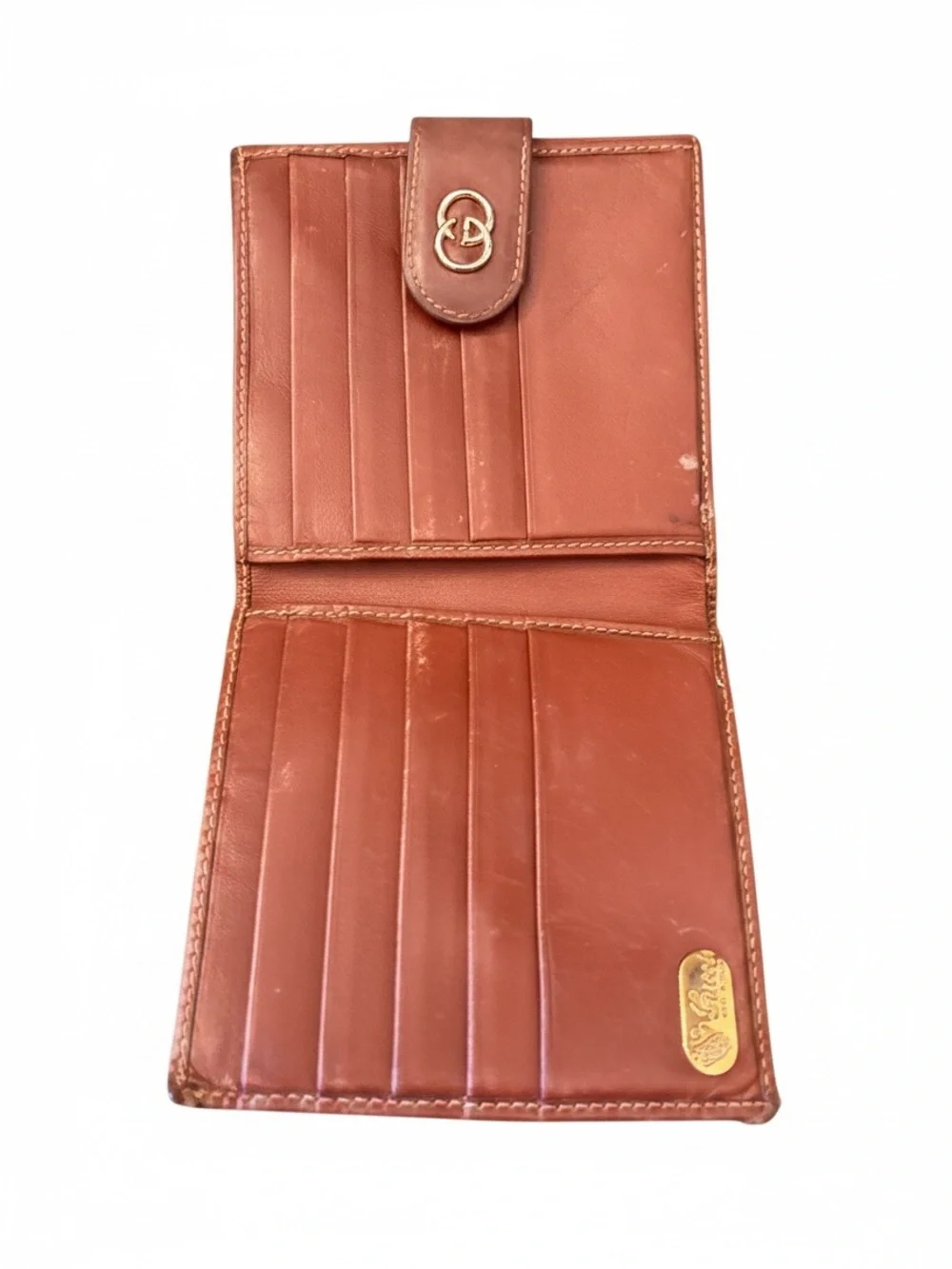 Gucci Brown Vintage Micro GG Bifold Wallet with COA